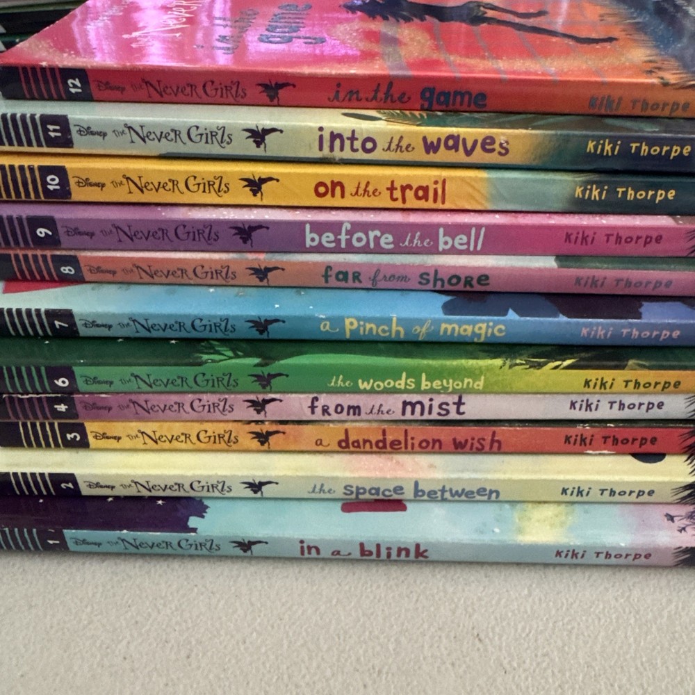 Disney THE NEVER GIRLS Book Lot #1-4, 6-12 By Kiki Thorpe Paperback Pb