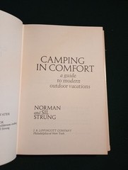 Camping In Comfort by Norman and Sil Strung (1971 Hardcover) Lippincott 1st Ed