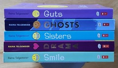 Lot of 5 Raina Telgemeier Books ~ Smile Sisters Guts Drama Ghosts