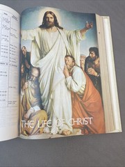 HOLY BIBLE KJV Family White Leather Red Letter Coffee Table 11.5 X 9