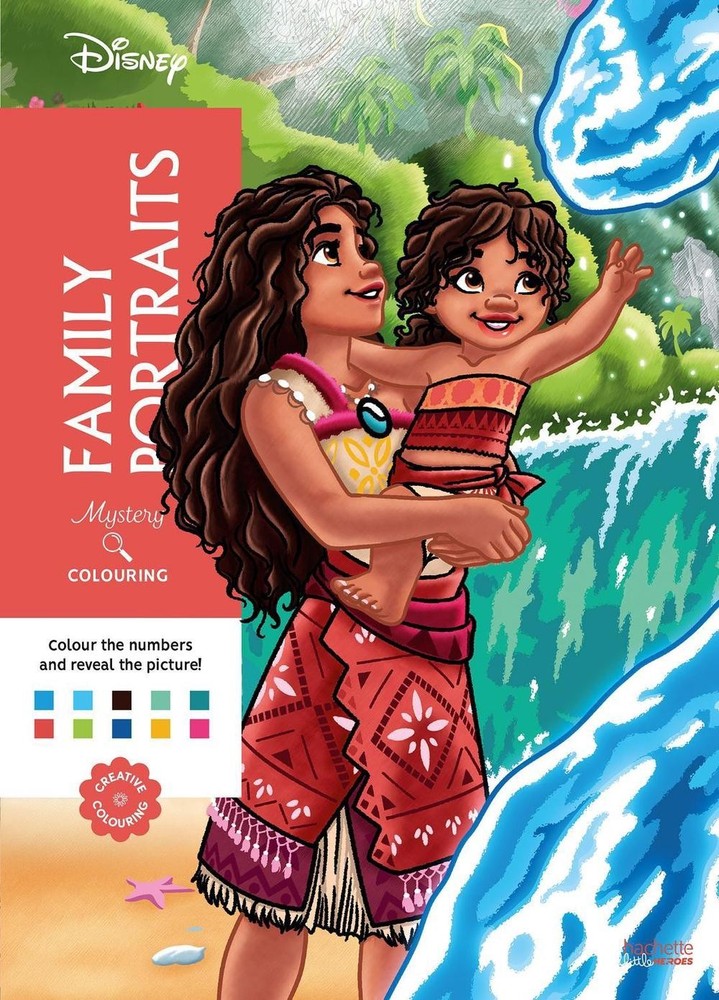 Mystery Colouring – Family Portraits: Reveal iconic Disney characters with colou
