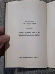 Parliamentary Procedure 1931 by J. Walter Reeves, Hardcover 1st Printing
