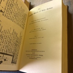 The English Works of John Gower Volumes 1 & 2 1957 Early English Text Society