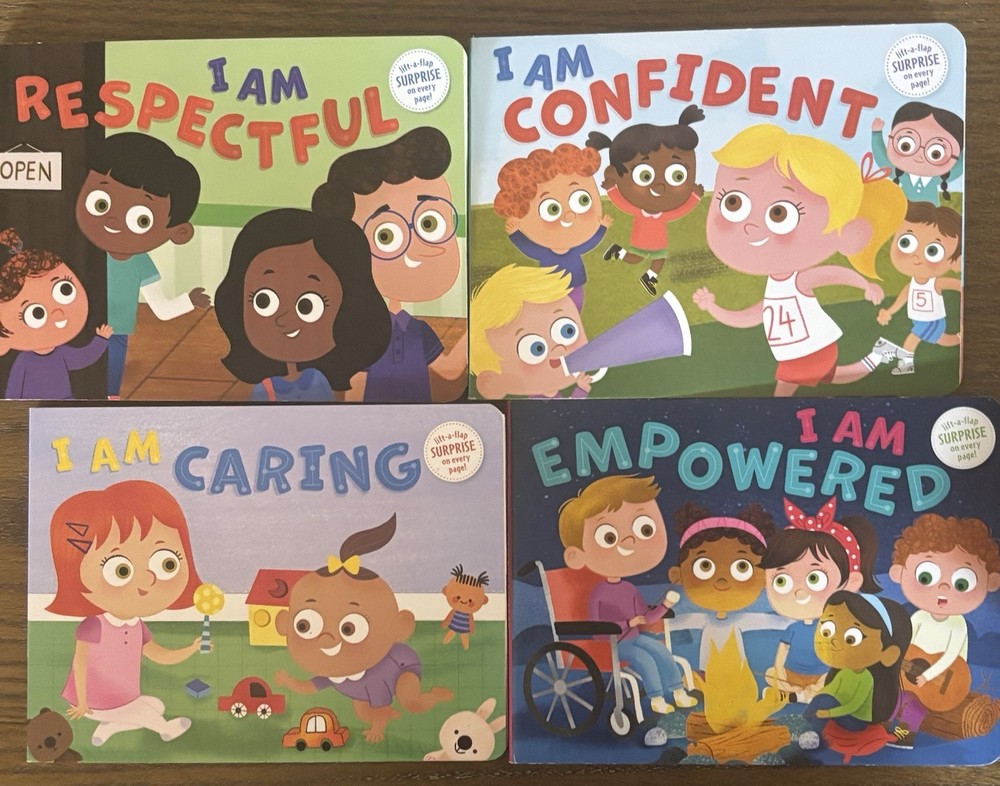 I Am Confident Respectful Caring Empowered Lift Flap Board Book Set Young Reader