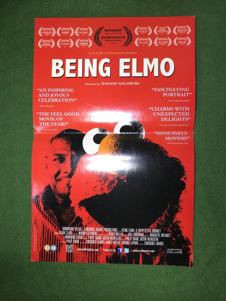 Being Elmo 11 x 17 movie poster Sesame Street 2012 PBS CTW Henson Submarine