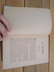 IN SECRET World War I Espionage Novel ROBERT W. CHAMBERS Ex-lib 1919 HC