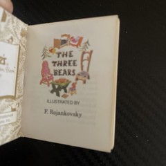 Little Golden Book The Three Bears Miniature 2.75 inches Square Vintage
