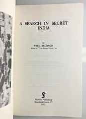 A SEARCH IN SECRET INDIA By Paul Brunton – Martino Publishing – 2012