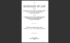 BLACK’S LAW DICTIONARY, 1st Edition 1891 and 2nd Edition 1910 Law Book on USB