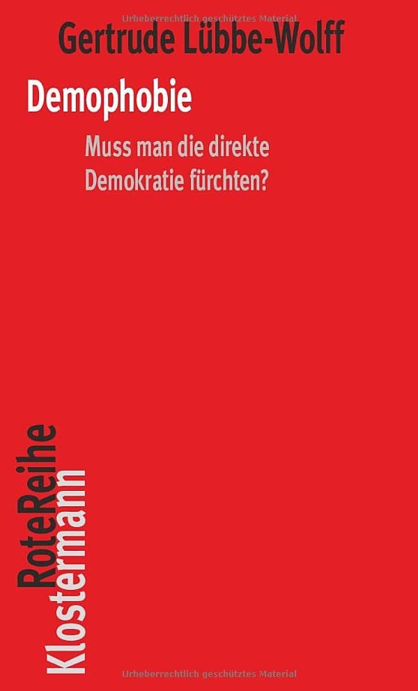 Gertrude Lubbe-Wolff Demophobie (Paperback) (UK IMPORT)