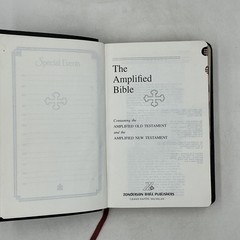 THE AMPLIFIED BIBLE EXPANDED EDITION ZONDERVAN BLACK BONDED LEATHER 1987 Indexed