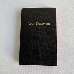 Vintage Pocket New Testament, KJV, Black Leather 4.25” x 2.75” 1968