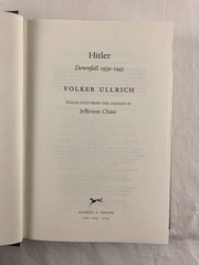 Hitler Ascent (1889-1939) & Downfall (1939-1945) – Volker Ullrich 2 Vol Bio HCDJ