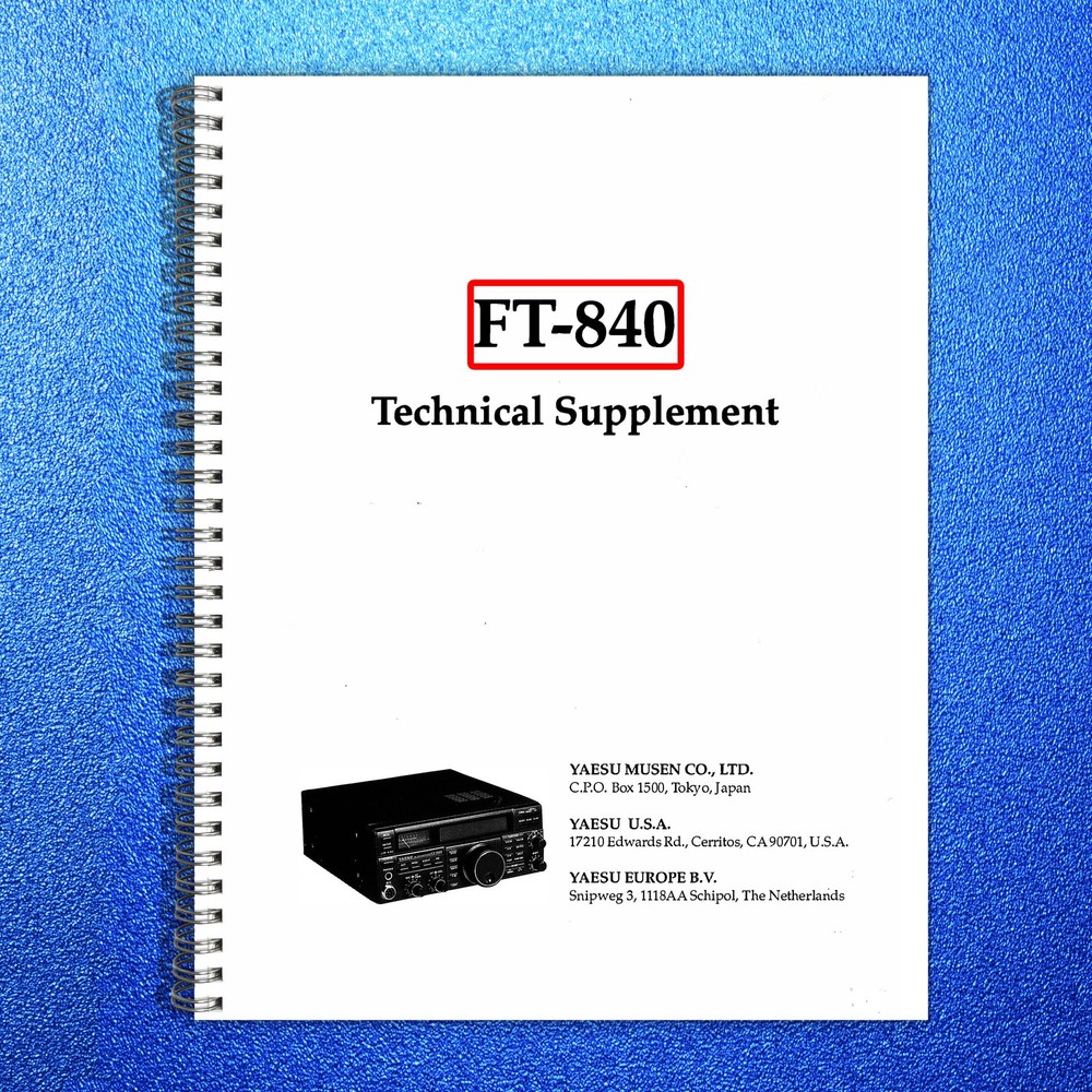 YAESU FT-840 HF Transceiver Service Manual – BOUND – COVERS – XL FOLDOUT PAGES