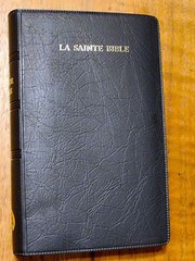French Bible, La Sainte Bible – Segond 1910 Blue Vinyl, Handheld Thumb Index