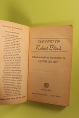 The Best of Robert Bloch Vintage 1977 Ballantine Del Rey Paperback