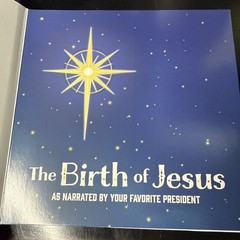 The Birth of Jesus Kids Talking Book w/ Trump Voice Nativity Gift Hardcover New