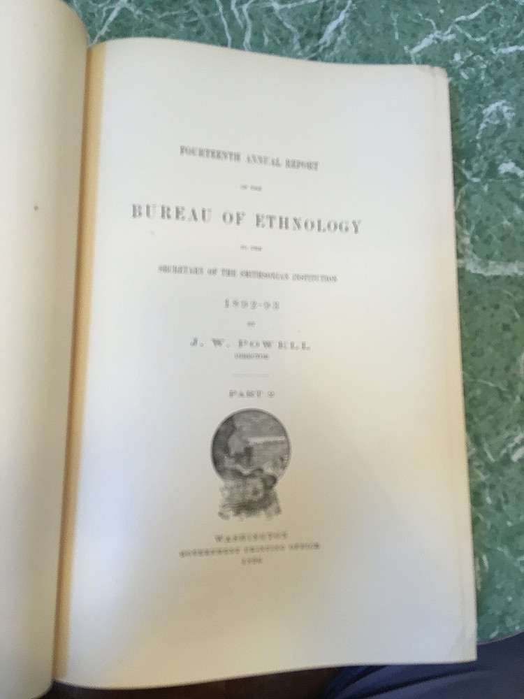 BUREAU OF AMERICAN ETHNOLOGY 14th Annual Report 1892-93 Part 2 HB Ghost Dance
