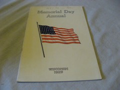 Vintage 1929 Wisconsin Merorial Day Annual Booklet The American Flag USA