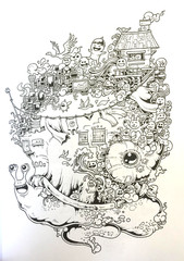 Doodle Invasion: Zifflin’s Coloring Book Brand New