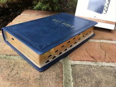 KJV Large Print Bible | Blue Faux Leather | Thumb-Indexed | King James Version