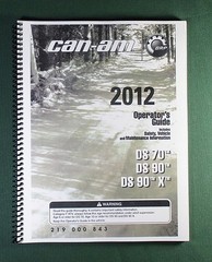 2012 Can-Am DS 70 Owner’s Manual: 144 Pages & Protective Covers
