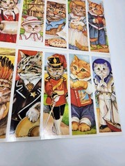 Cat and Kitten Perforated Bookmarks Pages Evelyn Gathings Dover Victorian