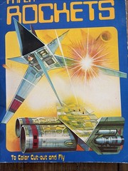 1983 VTG PAPER ROCKETS To Color Cut-Out & Fly TROUBADOR Press UNUSED COMPLETE