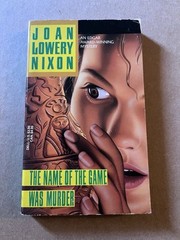 THE NAME OF THE GAME WAS MURDER by Joan Lowery Nixon 1994 paperback YA SUSPENSE