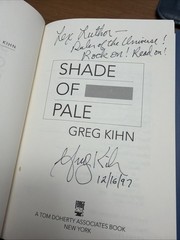 Shade of Pale by Greg Kihn Autographed Signed Inscribed (1997, Hardcover)