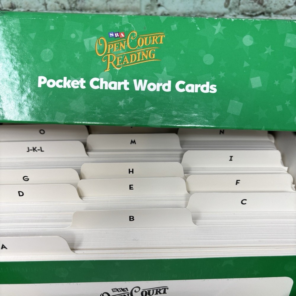 SRA OPEN COURT READING: POCKET CHART WORD CARDS Incomplete Homeschool Learning