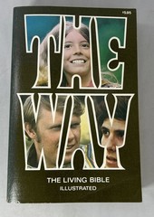 THE WAY: THE LIVING BIBLE (ILLUSTRATED) By Tyndale House Pub 70s Bible GoodCond.