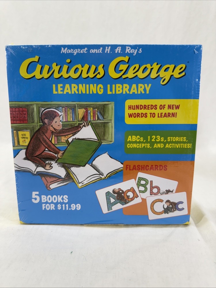 Curious George Learning Library [With Flash Cards] by Rey, H. A. Brand New