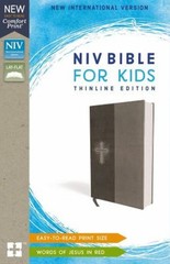 NIV Bible for Kids Red Letter Thinline Edition [Grey] Leather Zon