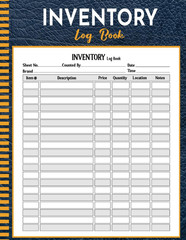 Inventory Log Book: Simple Inventory Log Book For Small Business and Personal Us
