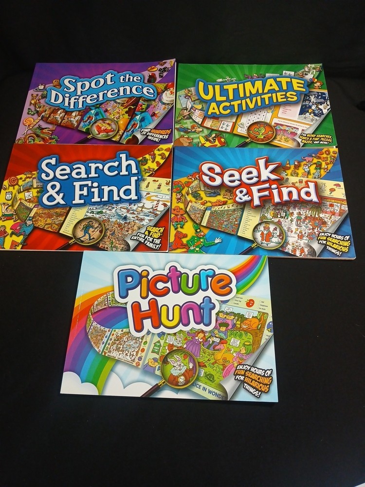 Lot Of 5 Seek and Find Book Lot