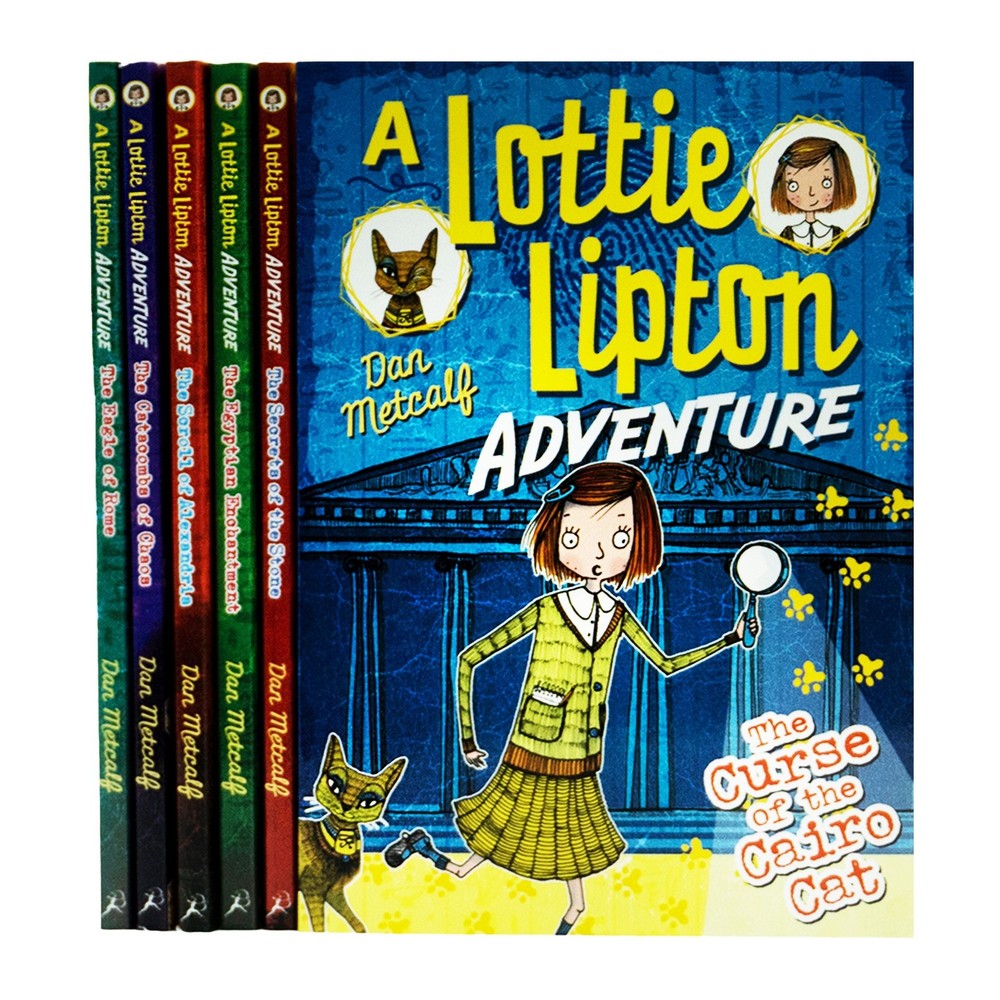 The Lottie Lipton Adventures Series by Dan Metcalf: 6 Books – Ages 7-9 – PB