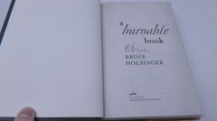*SIGNED* A Burnable Book : A Novel by Bruce Holsinger (2014, Hardcover)
