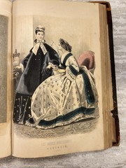 Antique PETERSON’S LADY’S MAGAZINE full year 1863 vol 43 + 44, color B/W plates