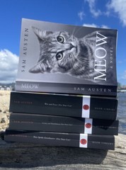 Meow Book for Cats – A Novel w/ only the word Meow, 345 pgs, by Sam Austen