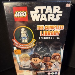 LEGO STAR WARS The Complete Library Episodes I-VII DK Book Box Set w/ Minifigure