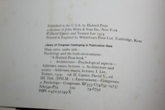 Psychology and The Built Environment By David Canter Terence Lee HC Book 1974