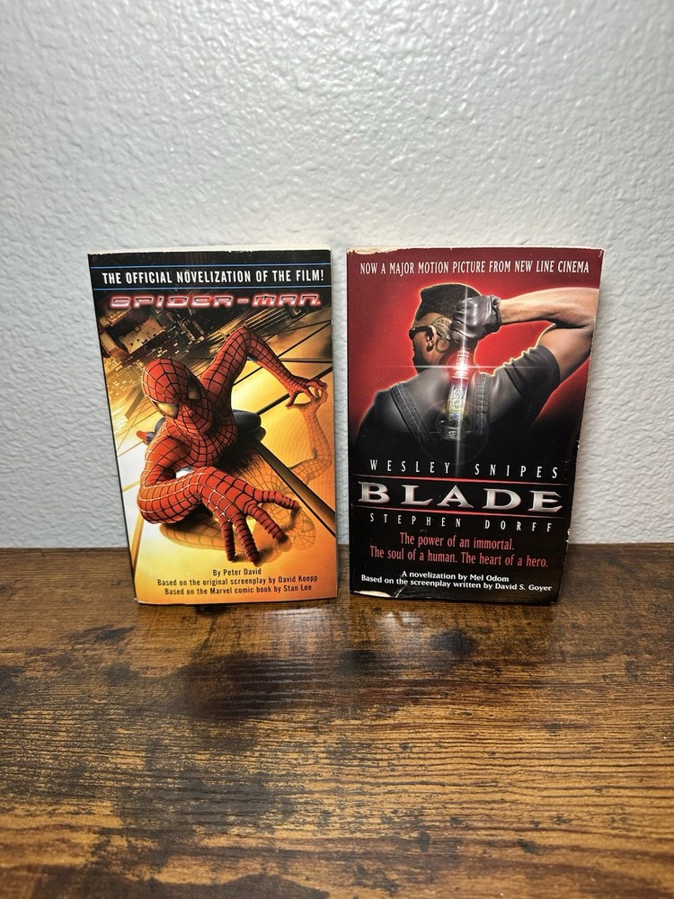 Lot of 2 Marvel/Action Movie Tie-in Novels: Spider-Man & Blade Paperbacks