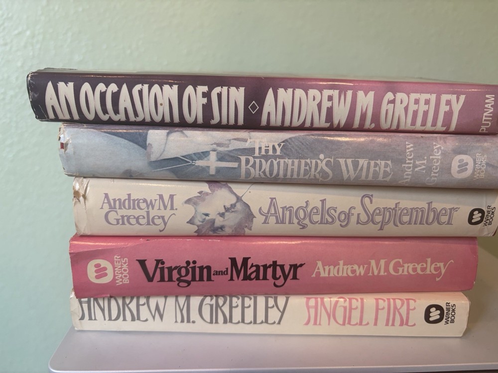 Andrew M. Greeley Lot of 5 Hardcover Books (See photos for titles)