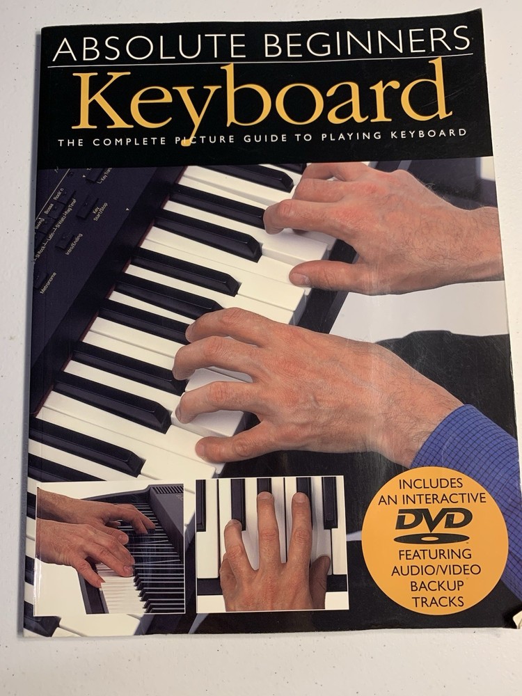 Absolute Beginners Keyboard Book w/ SEALED DVD 2002 Amsco