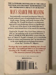 Man’s Search for Meaning by Viktor E. Frankl Revised and Updated 1984 Written In