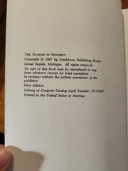 1967 1st Ed The Nations In Prophecy, John F. Walvoord Rare Hard To Find Vintage