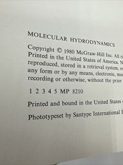 Molecular Hydrodynamics Jean Boon Sidney Yip Hardcover 1980 Rare 415 Pages DJ