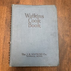 Cookbook 1938 J.R. Watkins Blue Wire Bound Interesting Recipes Vtg 288 Pages