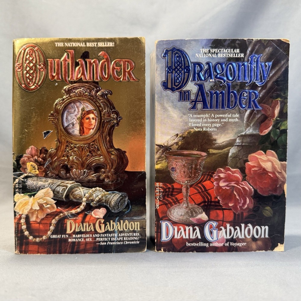 Outlander + Dragonfly in Amber, 6th & 5th Prints, Diana Gabaldon PB 1991 Dell